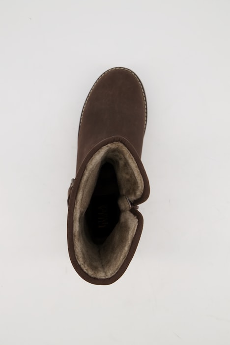 Leder-Boots, Wachsleder, Webpelzfutter, Weite H