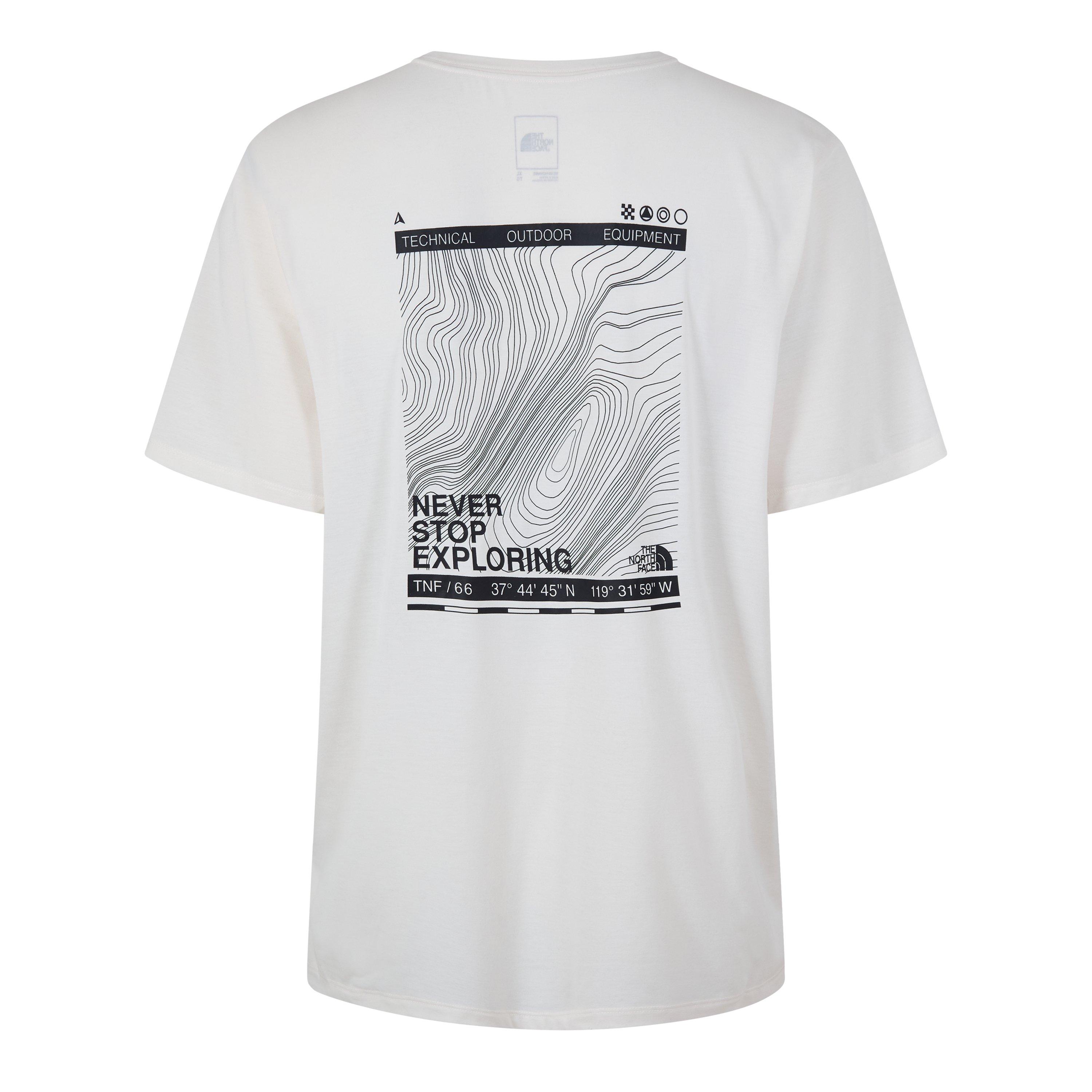 The North Face The North Face M Topographic Foundation Ss Tee Whi T-Shirt Mens