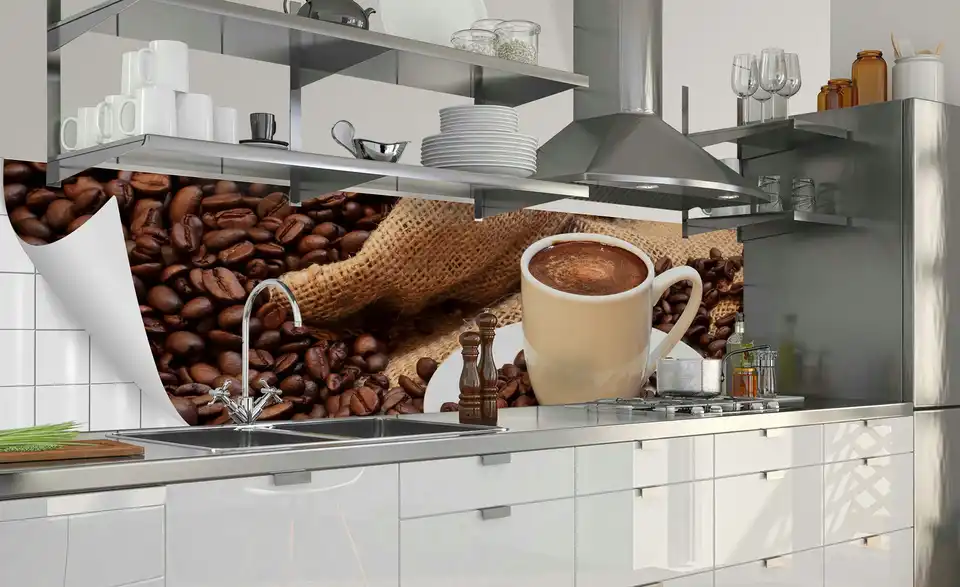 Küchenrückwand-Folie Fixy Kaffeepause 220 cm Kaffeepause
