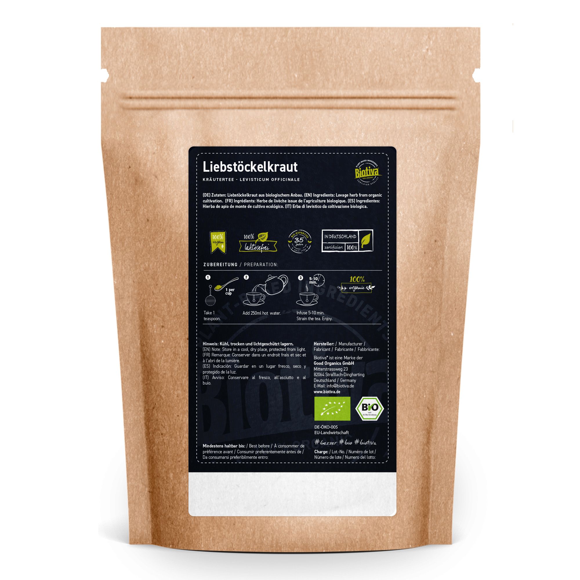 Biotiva Liebstöckelkraut gerebelt Bio