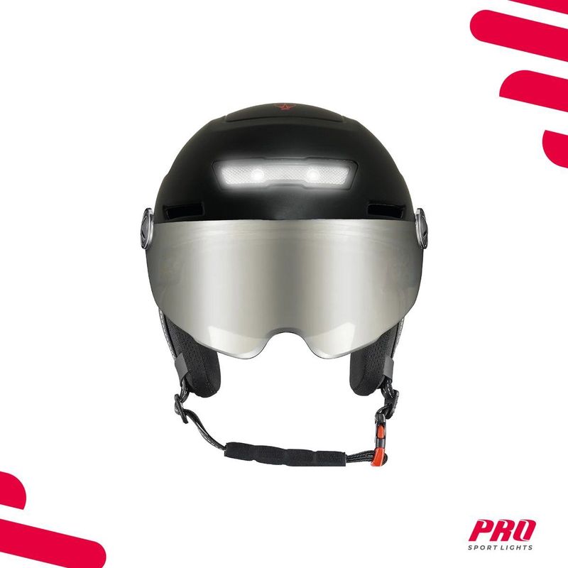 Fietshelm met Visier & Oorwarmers Speed Pedelec - Helm Medium Zwart - NTA8776