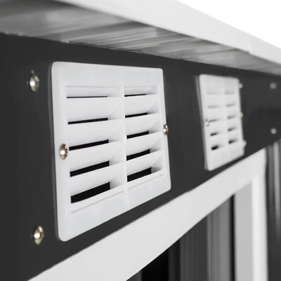 tectake Tuinhuis met hellend dak, Grijs/wit