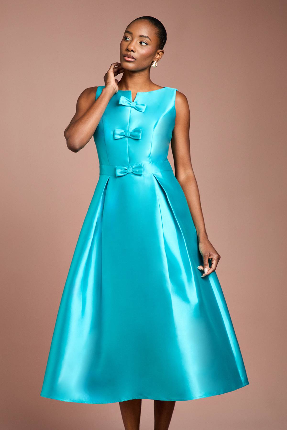 Coast Robe Midi À Jupe Ample Avec Détail Nœud