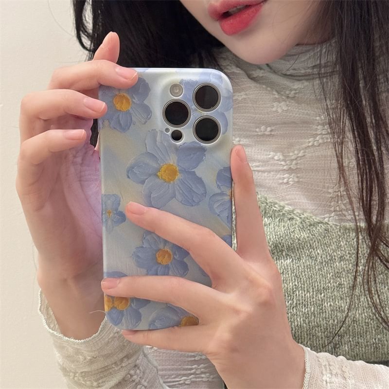 Fonekase - Bloemen telefoonhoesje - Apple iPhone 16 Pro Max / 16 Pro / 16 Plus / 16 / 15 Pro Max / 15 Pro / 15 Plus / 15 / 14 Pro Max / 14 Pro / 14 Plus / 14 / SE / 13 Pro Max / 13 Pro / 13