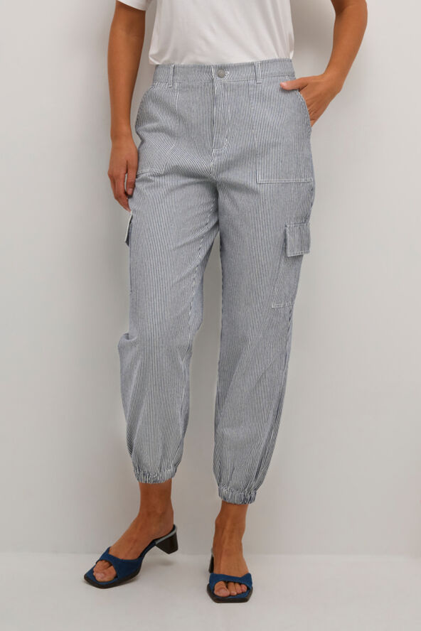 Kaffe KAmarilla Pants Blue/white stripe