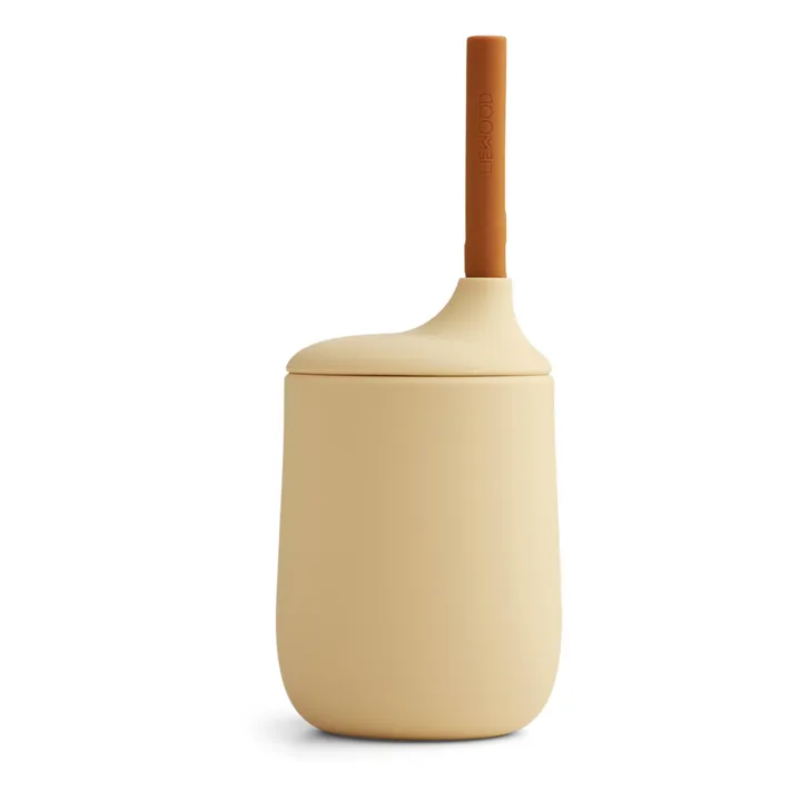 Liewood Gobelet avec paille Ellis en silicone - Set de 2 | Sable