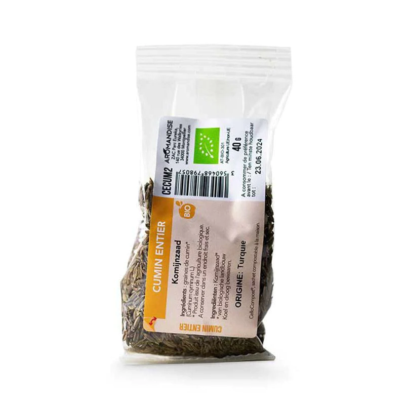 Cumin entier bio - 40 g Aromandise
