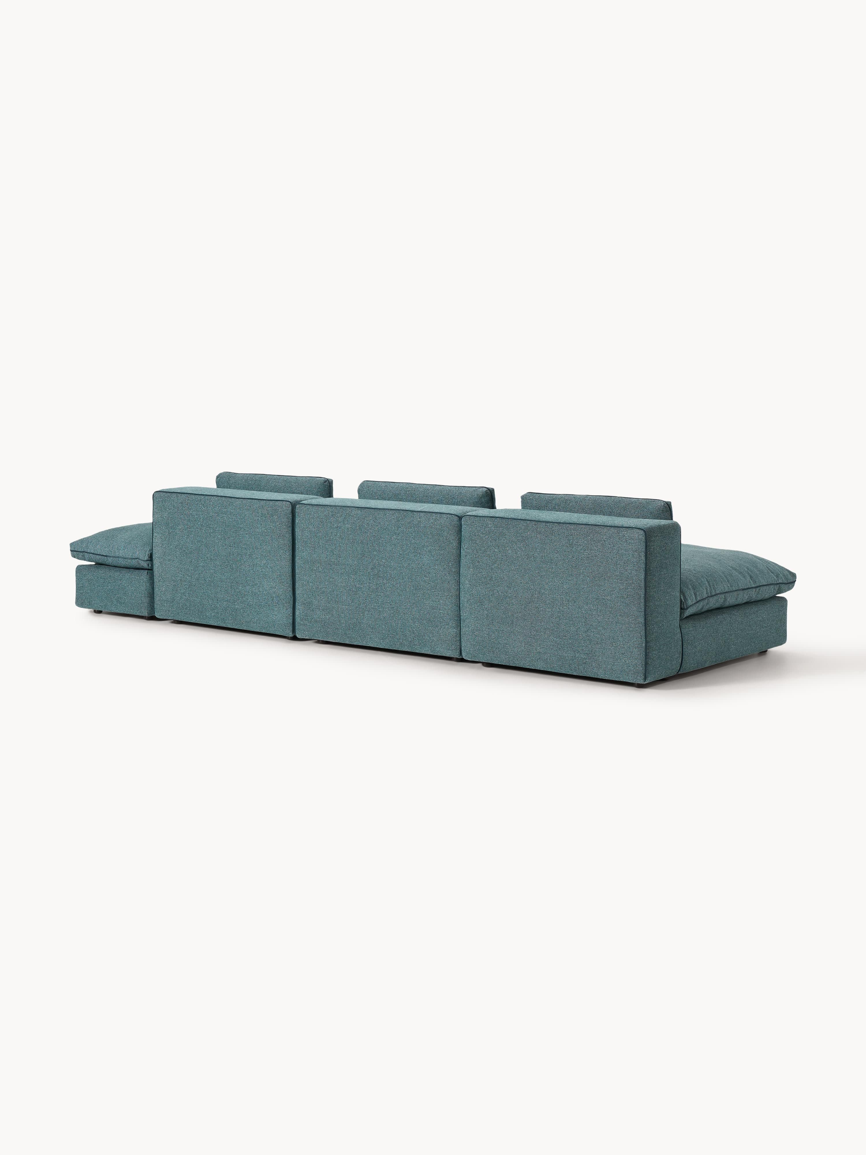 Modulaire XL-bank Felix (3-zits) met poef