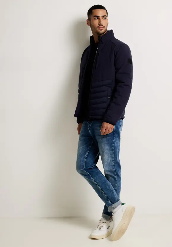 Jacke mit Steppeinsatz - deep night blue