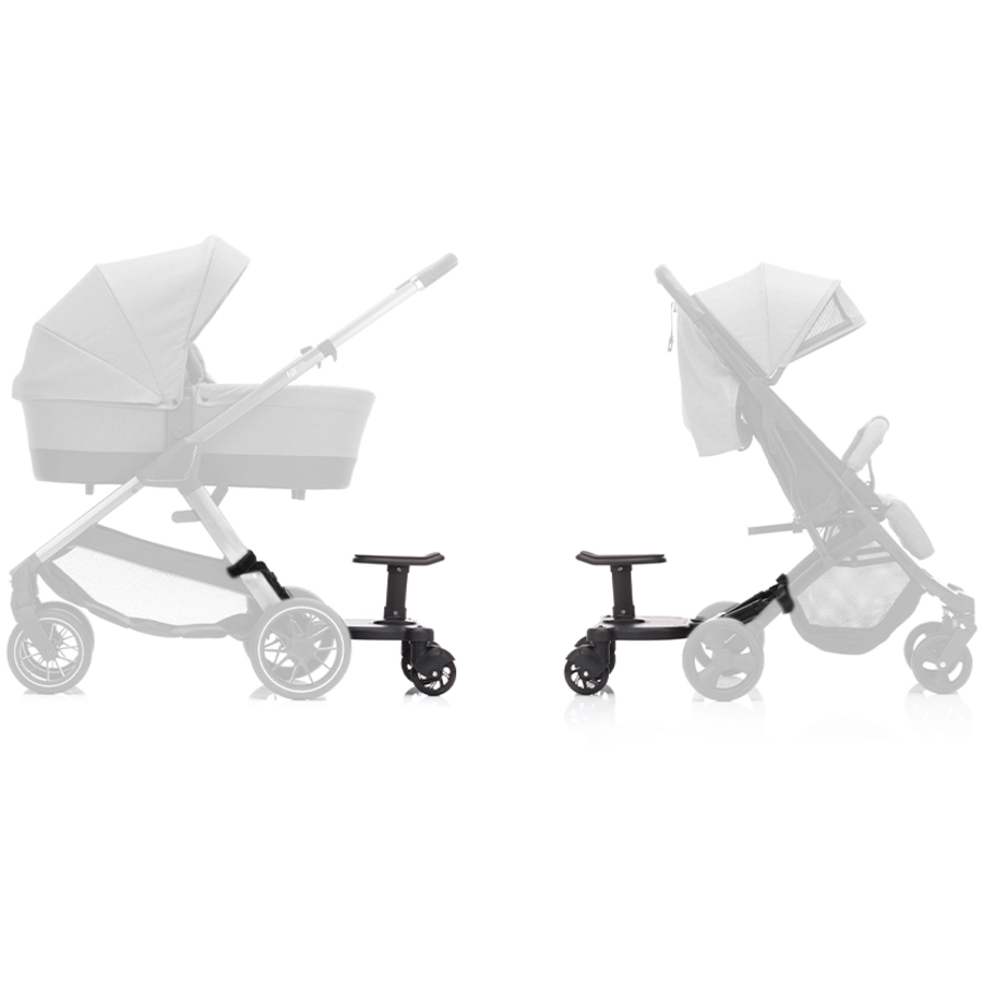 fillikid Mitfahrbrett Basic inklusive Sitz Schwarz