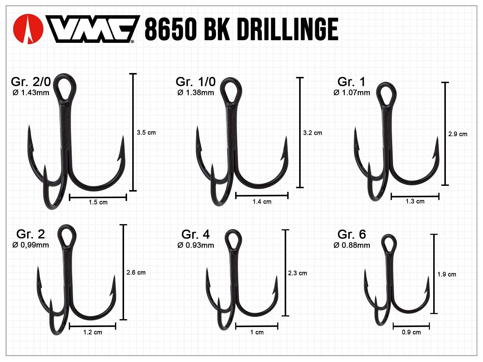 VMC 8650 BK Drillinge - Gr. 1
