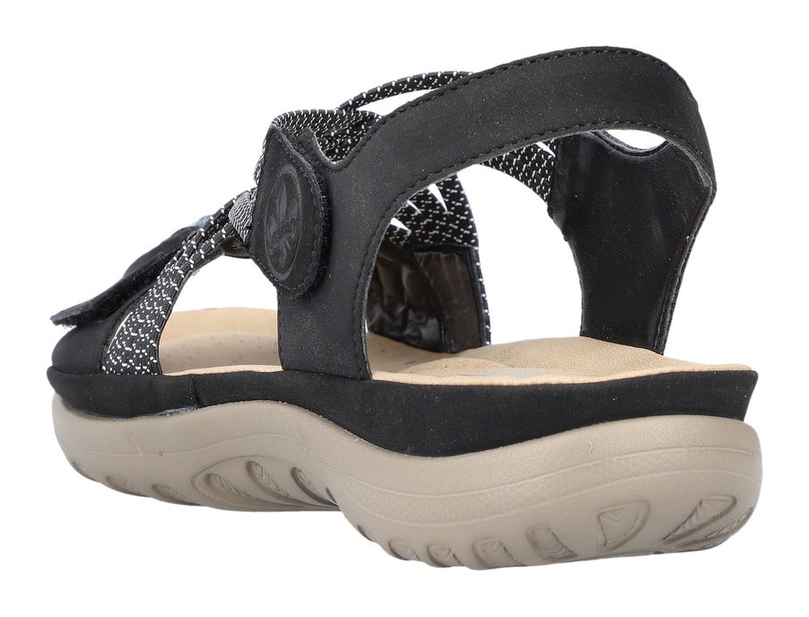 Rieker Riemchensandale  , Sommerschuh, Sandalette, Keilabsatz, mit geflochtener Bandage
