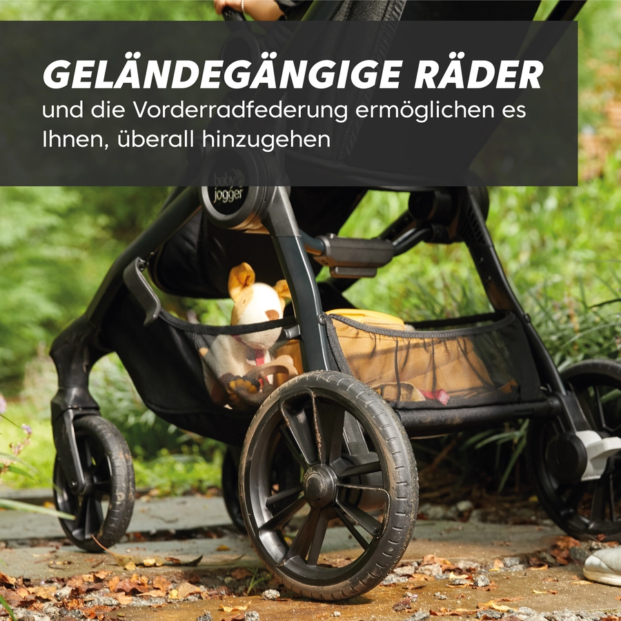 baby jogger Kinderwagen City Sights Rich Black inkl. Babywanne und Wetterschutz