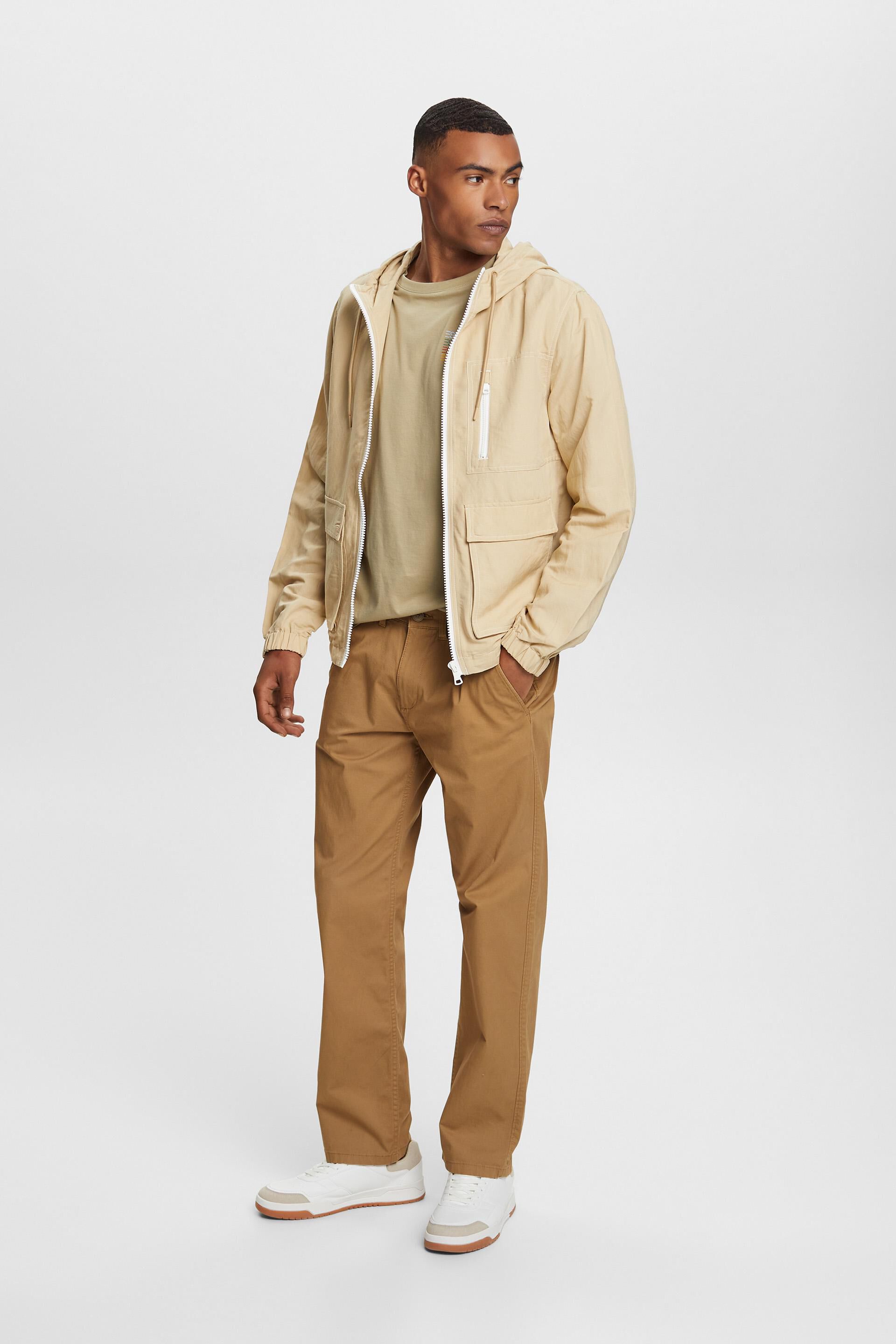 Veste de mi-saison à capuche, lin mélangé