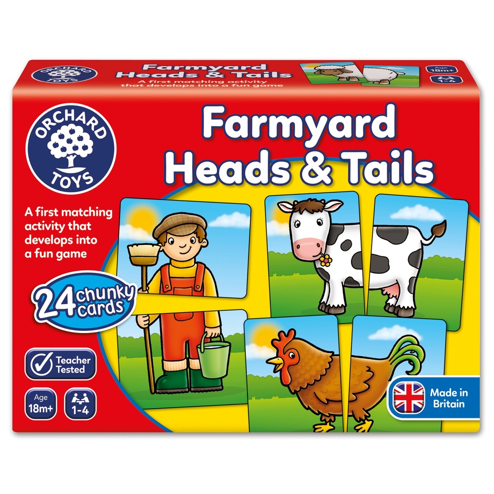 Orchard Toys Bauernhof Kopf und Zahl Kartenspiel
