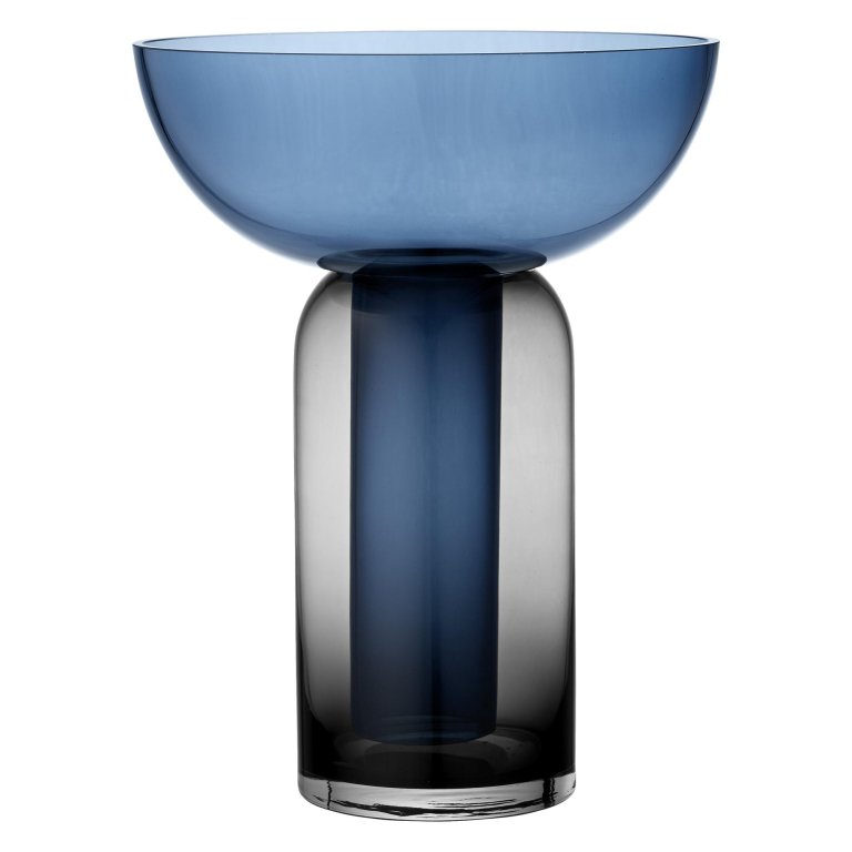 AYTM Torus vaas large zwart/blauw