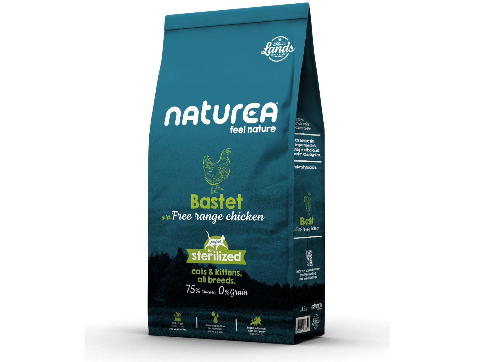 RAÇÃO PARA GATO E GATINHOS NATUREA BASTET FRANGO 350G