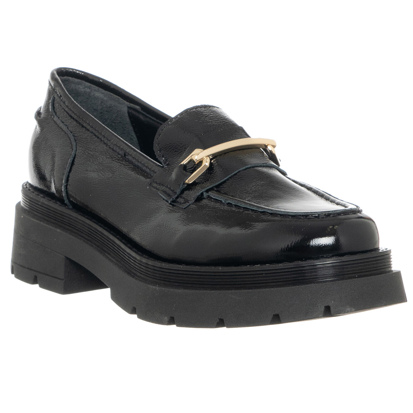 Loretta Pettinari Mocassins en Cuir Erbo noirs - Talon 4.5 cm