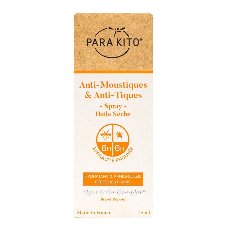 Spray anti-moustiques & tiques huile sèche 75ml