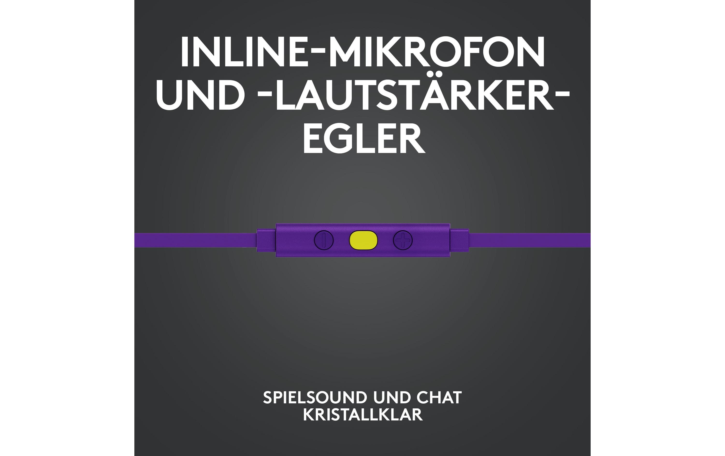 Headset G333 Gaming ViolettGaming-Ohrhörer für klare Kommunikation auf PC, Konsolen und Mobilgeräten