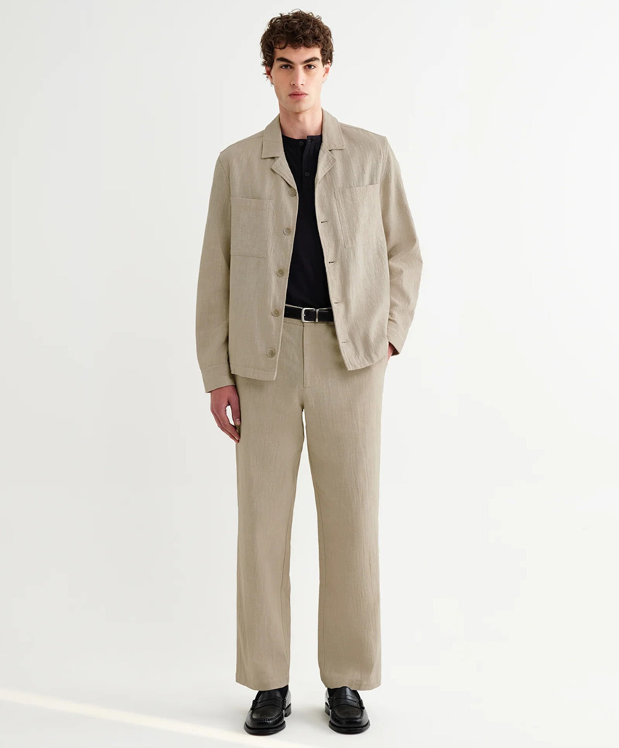 Wax London Heren overshirt beige