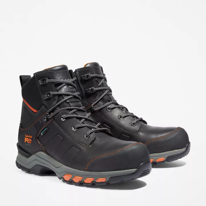 6-inch Boot de travail à embout de sécurité en composites Timberland PRO Hypercharge pour homme en noir/orange