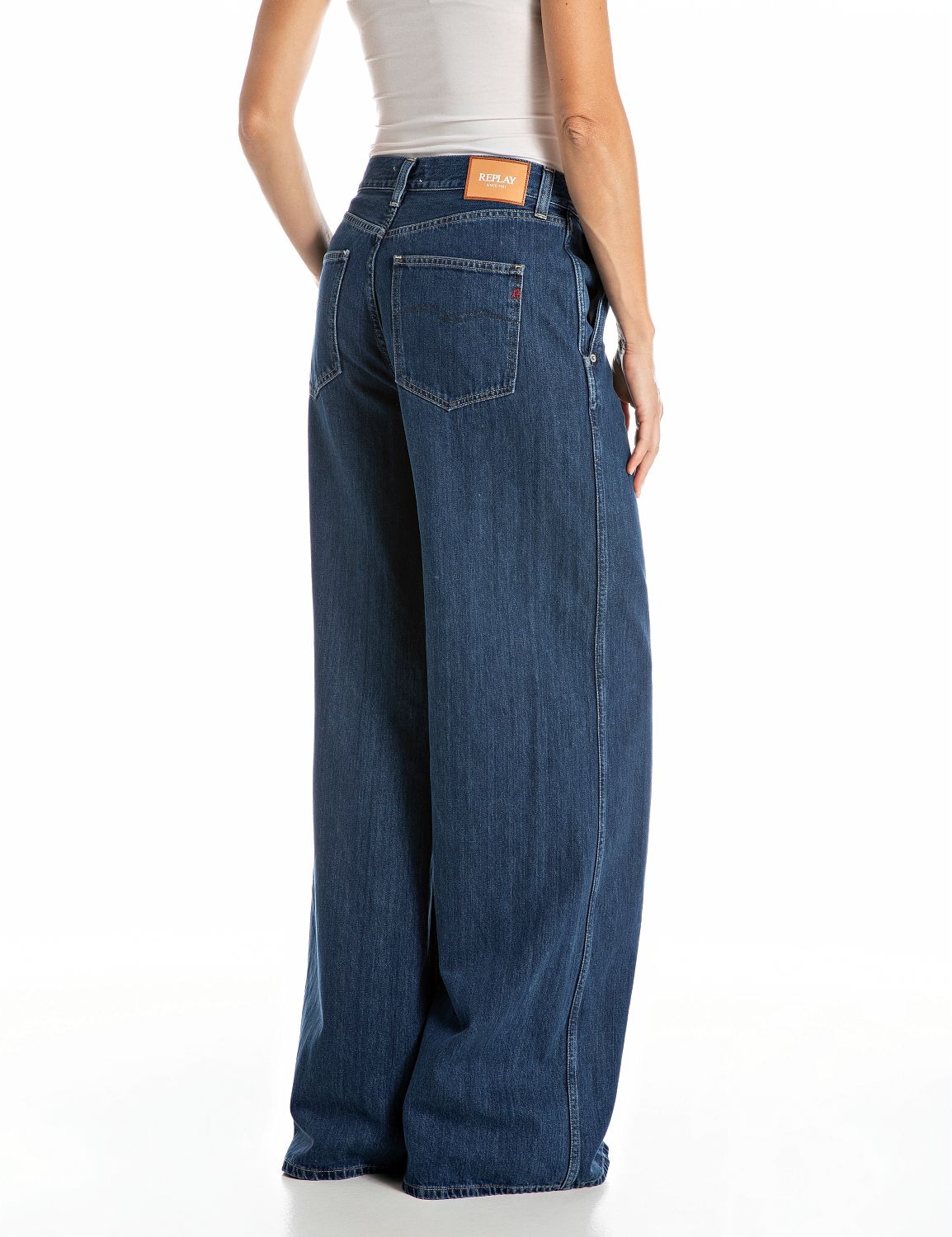 Replay Weite Jeans in Baumwollqualität