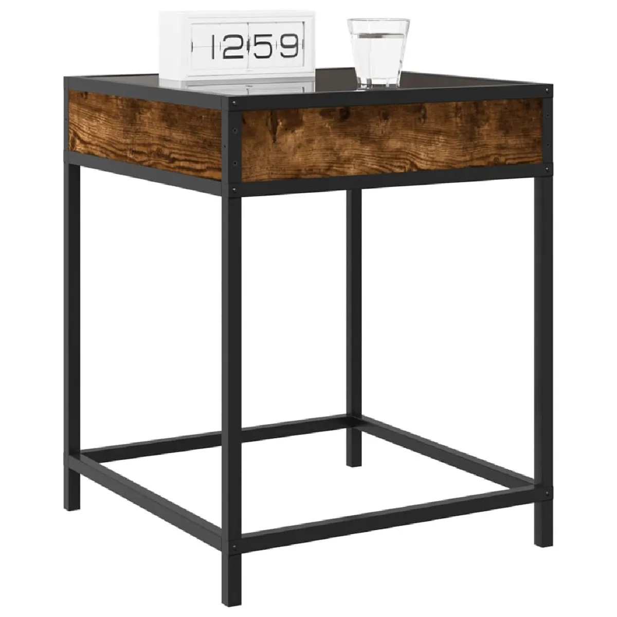 VIDAXL - Table de Chevet avec LED Infini