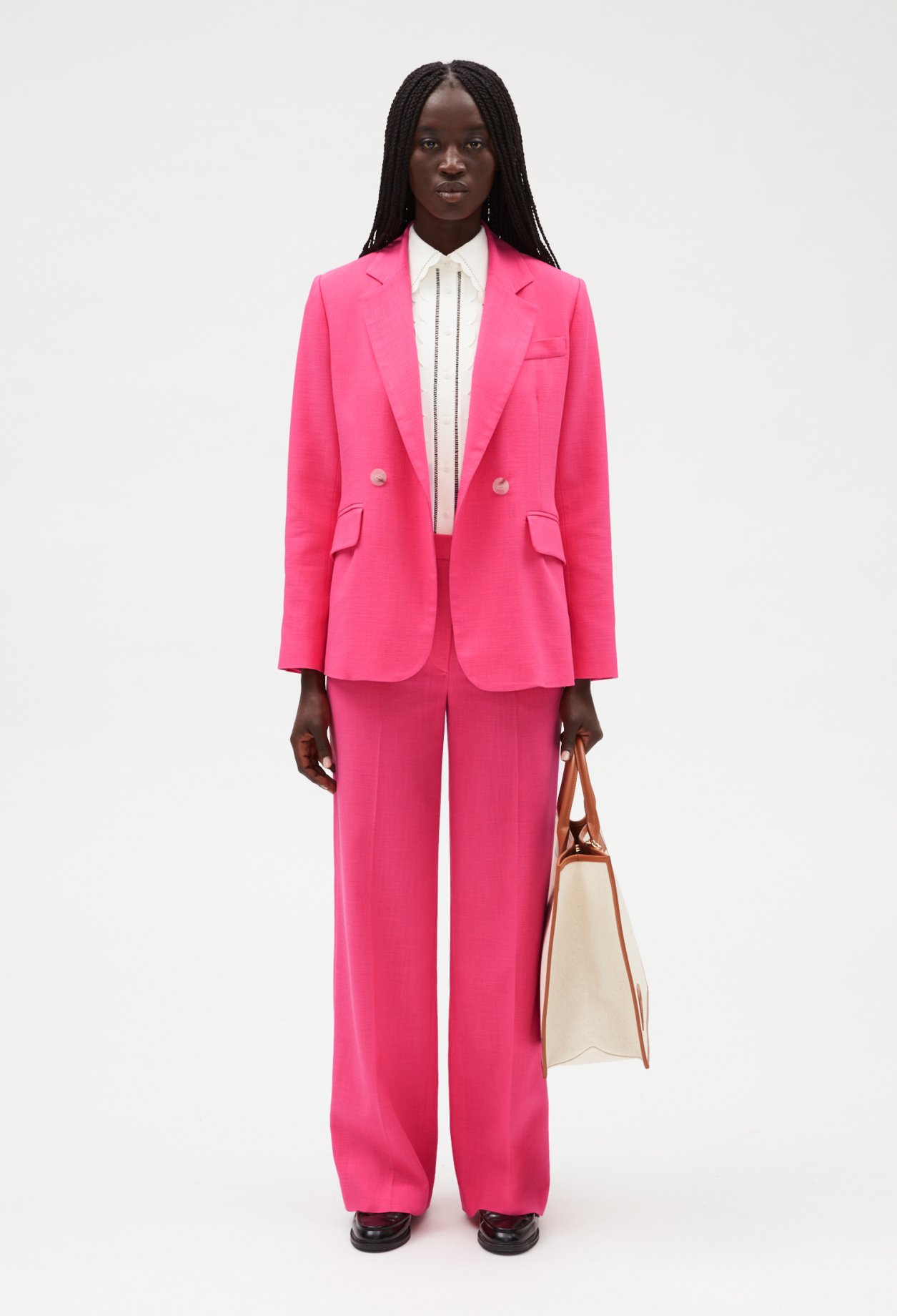 Pantalon large rose