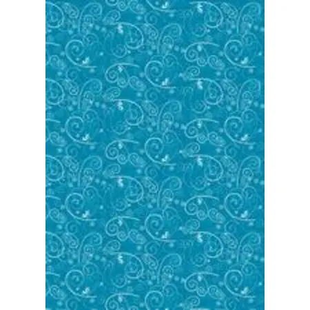 Seidenpapier 50x70cm 5 Bögen blau mit weißem Muster