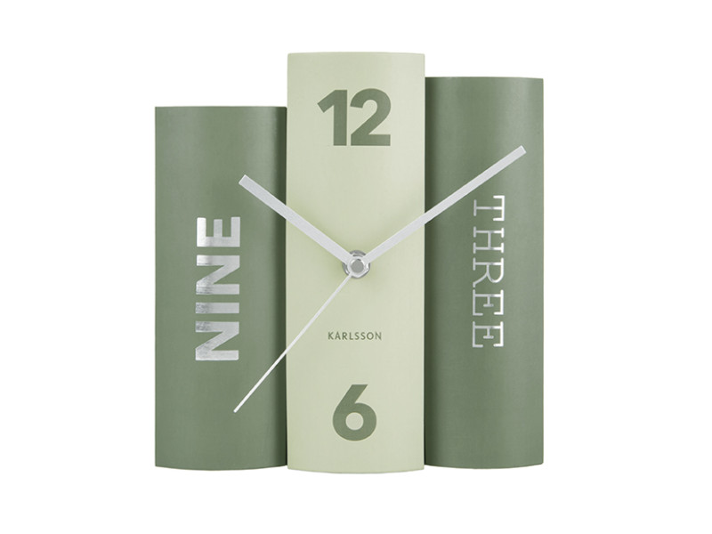 Table Clock Book KA5628 Grey