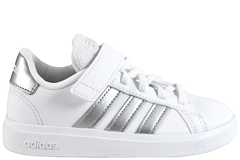 ADIDAS GRAND COURT 2.0 EL K FRITIDSSKO I HVIDT PU