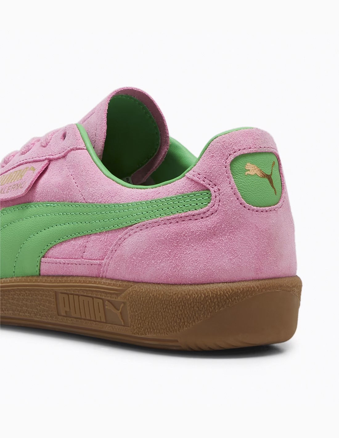 puma Sneakers Femme Palermo Rose/Vert Daim