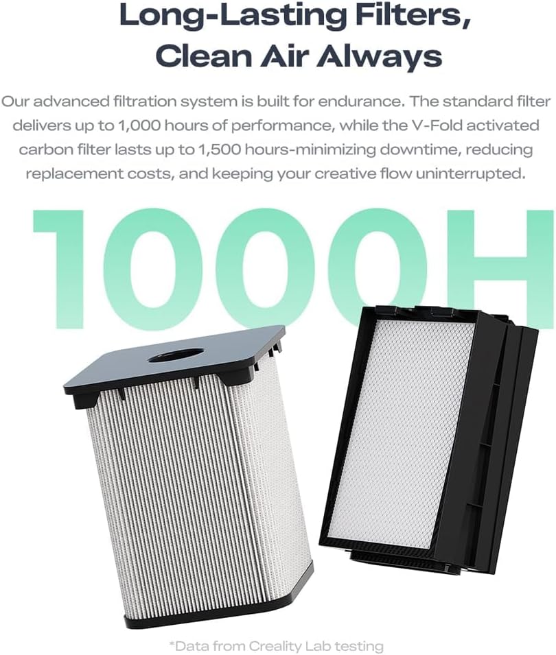 Creality Falcon AP1 Rauchreiniger für Falcon A1/Falcon A1 Pro, Smarter Luftreiniger für Lasergravur mit 360° Luftstrom, 250 m³/h Saugleistung, Echtzeit-PM2.5-Anzeige, WLAN-App-Steuerung