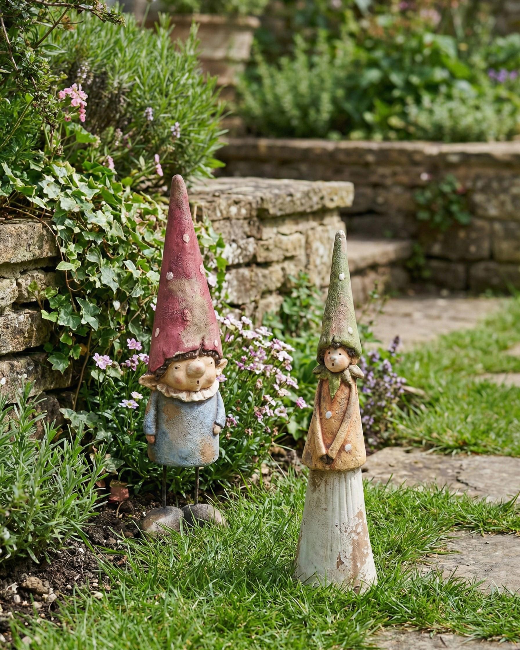 Set van 2 tuinbeelden GREVA Gnoom Meerkleurig