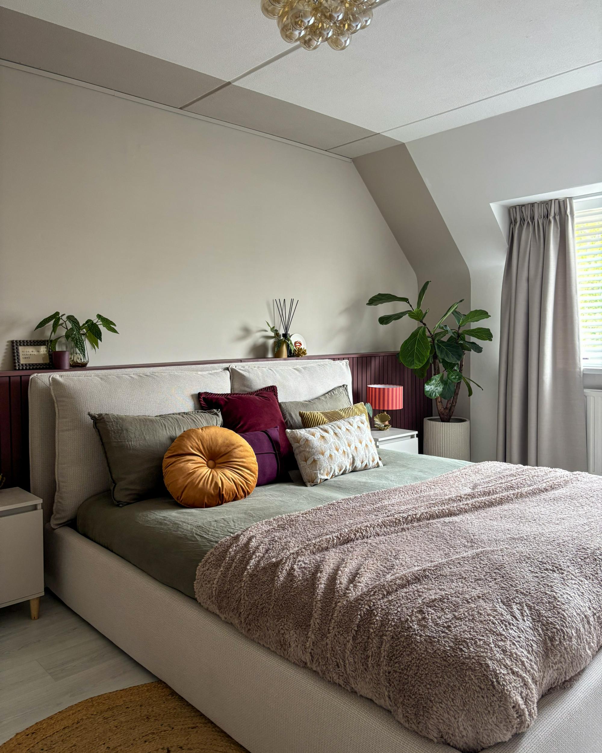 Bed met opbergruimte Stof BAJONNA 180 x 200 cm Beige