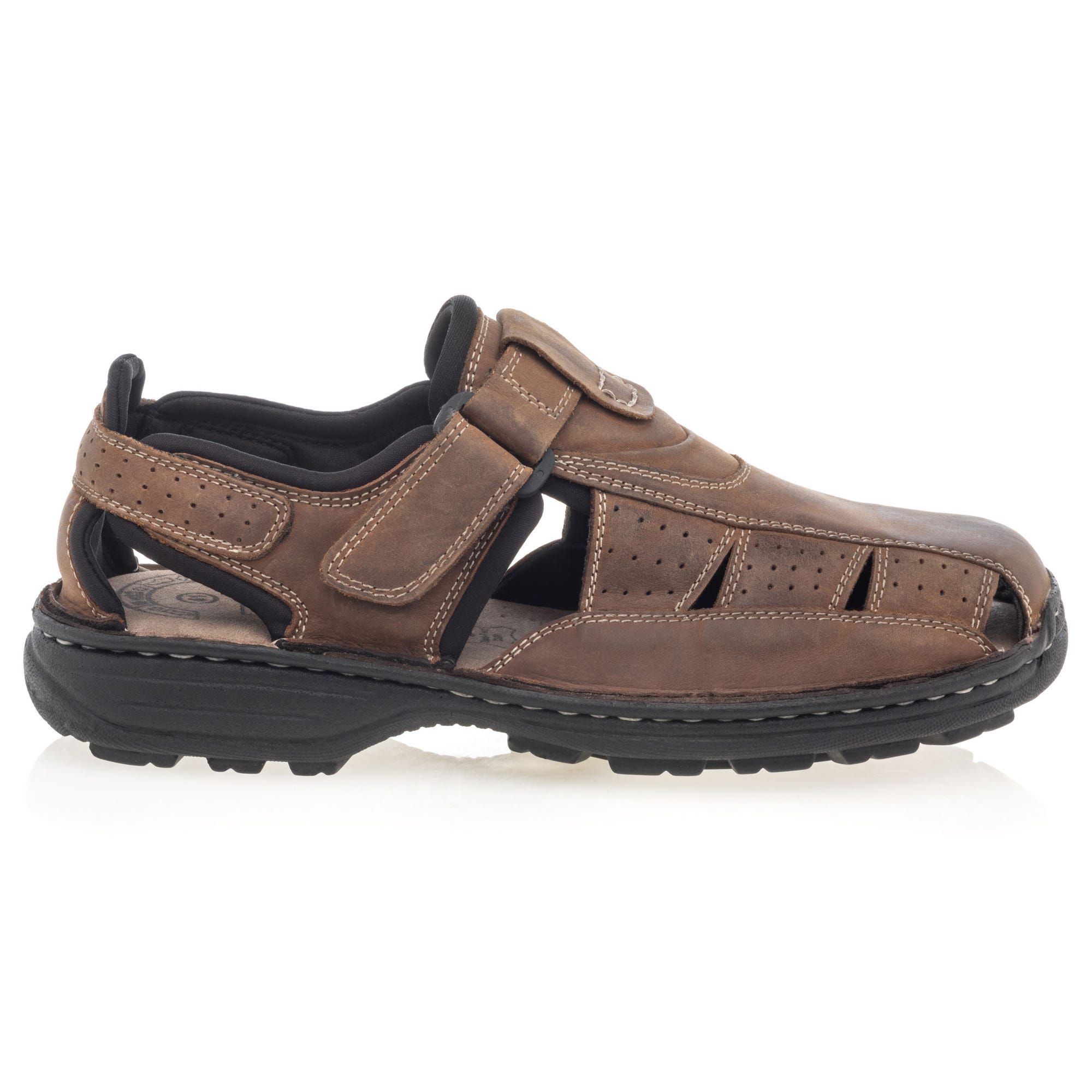 Sandales Homme en cuir taupe