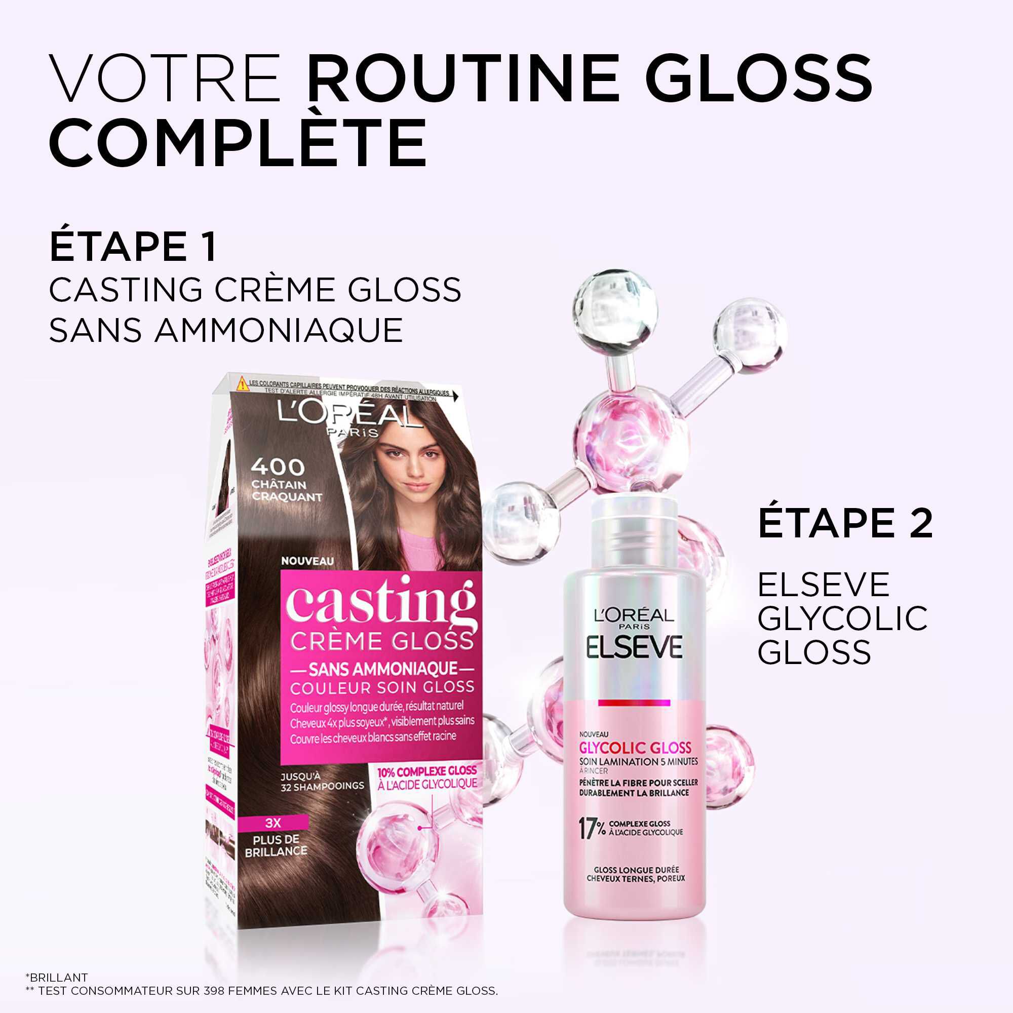 Casting Crème Gloss Reflets · Couleur soin, reflets ultra brillants
