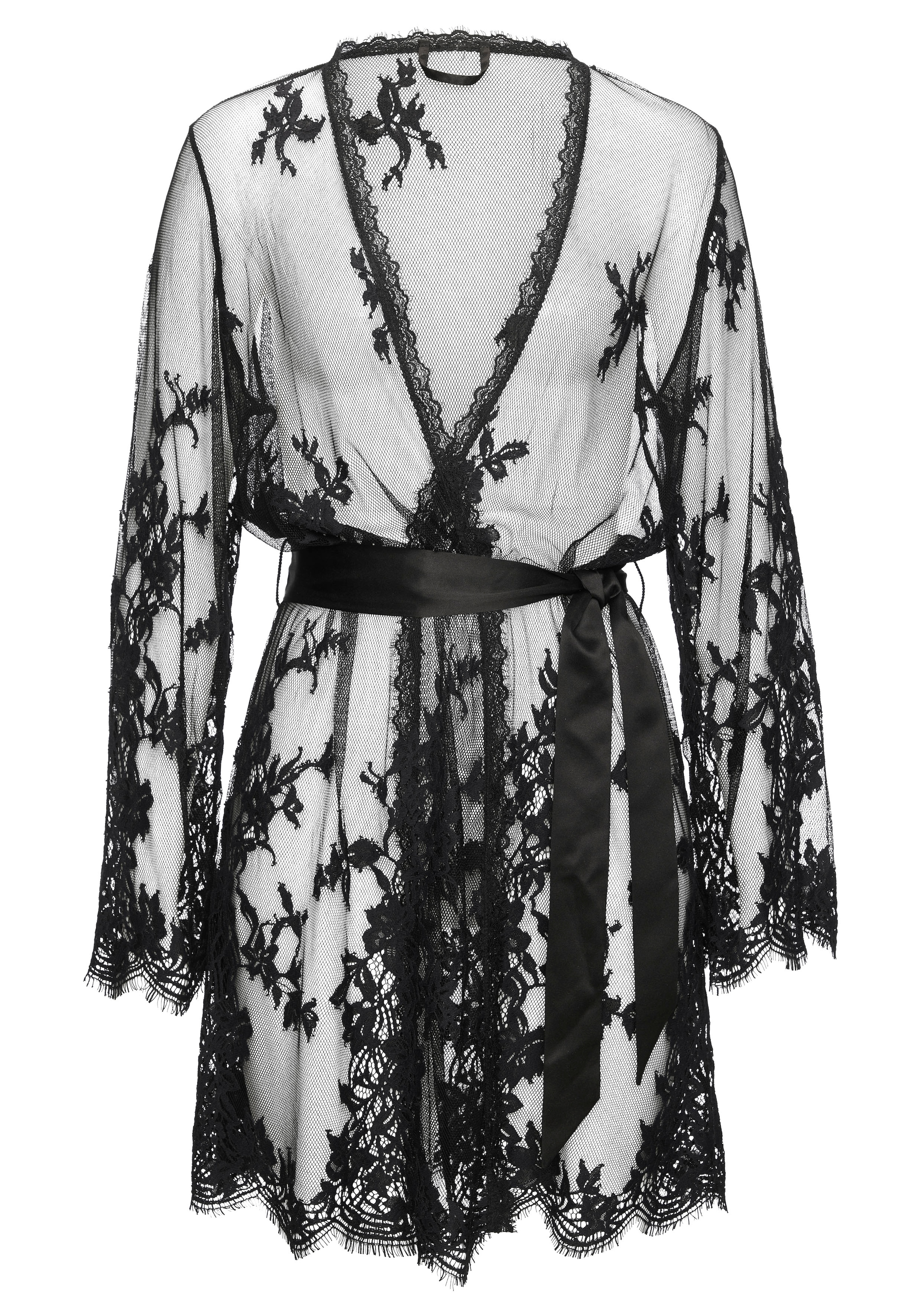 LASCANA Kimono , aus traumhafter Eyelash-Spitze, sexy Dessous, Reizwäsche