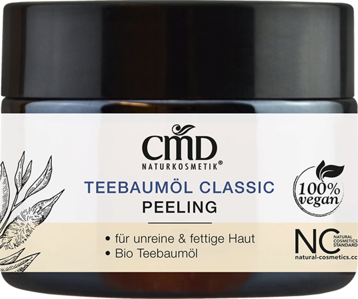 CMD Naturkosmetik  Teebaumöl Peelingcreme mit Heilerde, 50 ml