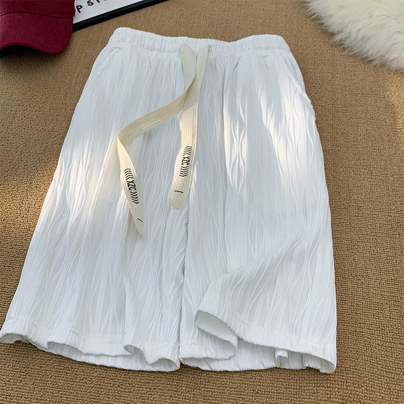 Fushet - Gestructureerde shorts met trekkoordtaille