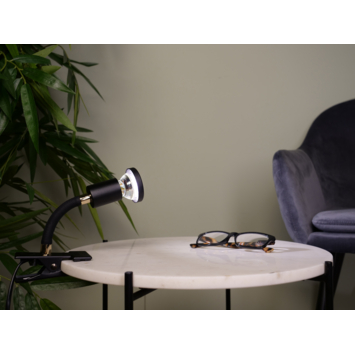 Eglo klemspot Parrini flexibel zwart/ goud 345 Lm