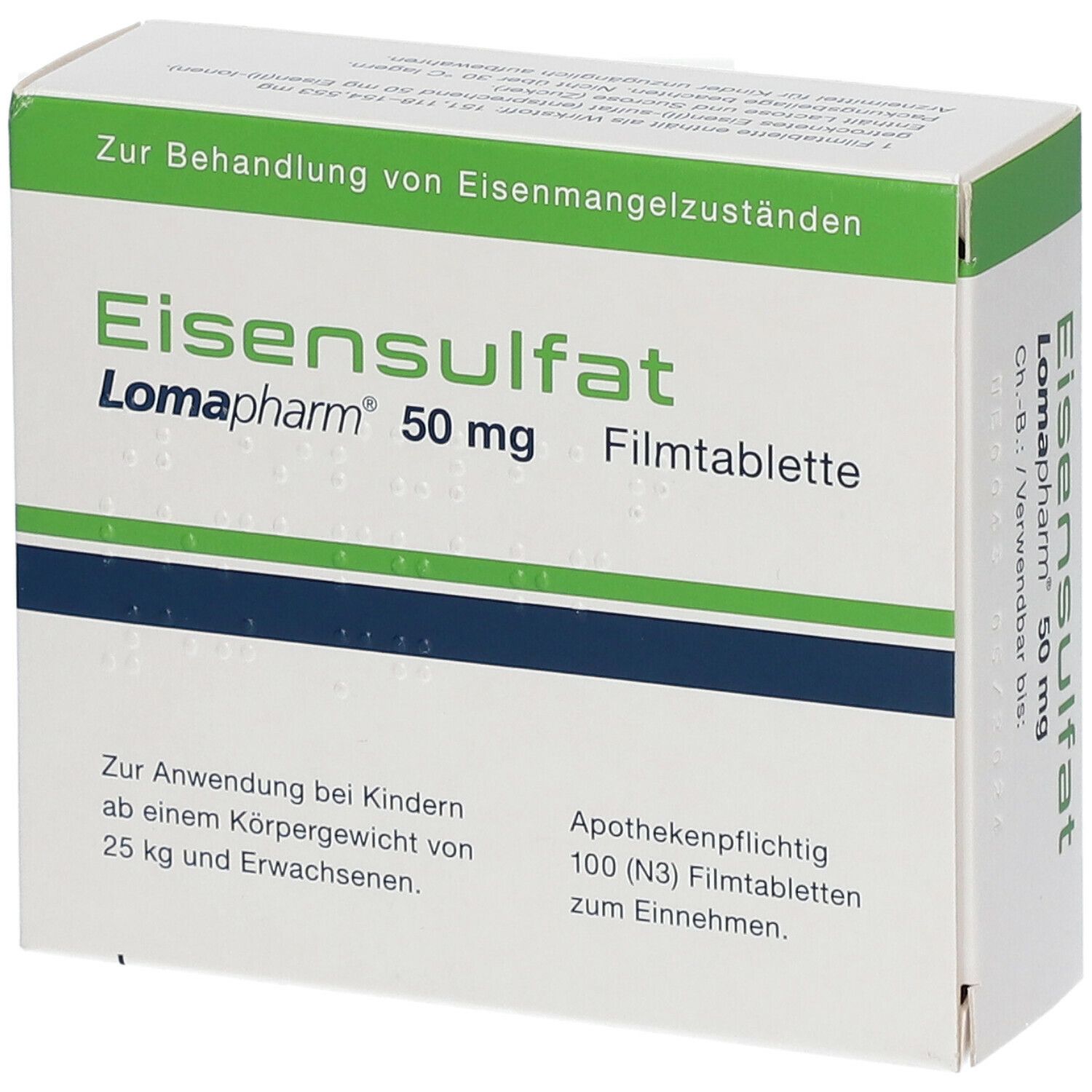 Eisensulfat Lomapharm 50 mg Filmtabletten