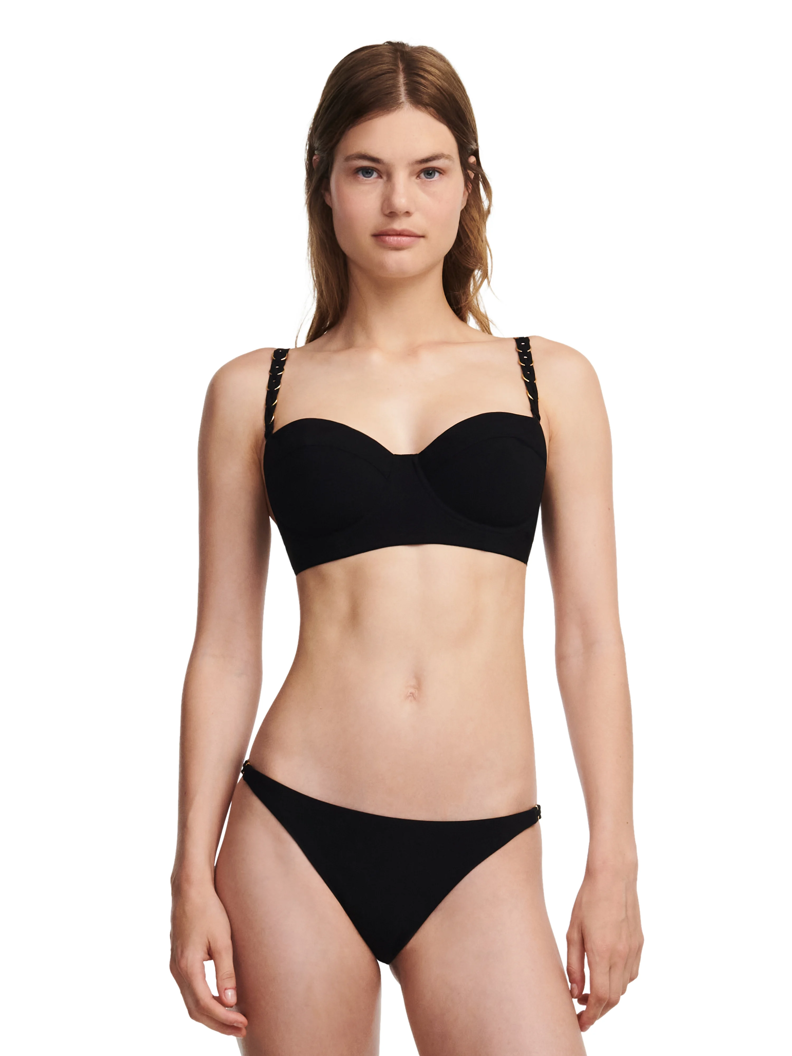 EMBLEM - Haut de maillot de bain corbeille bretelles amovibles | Noir