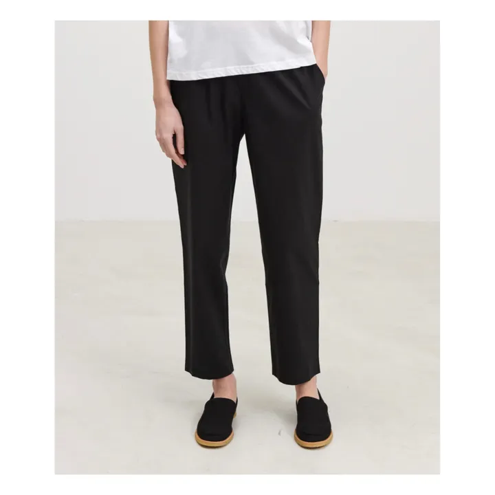 Skall Studio Pantalon Edgar Popeline de Coton Bio | Noir
