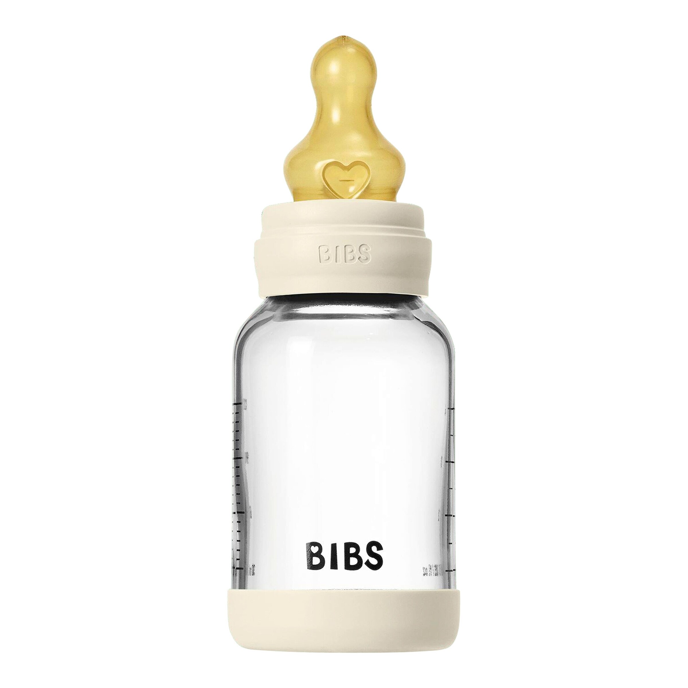 BIBS Babyflasche aus Glas, 110 ml, ab 0M ivory