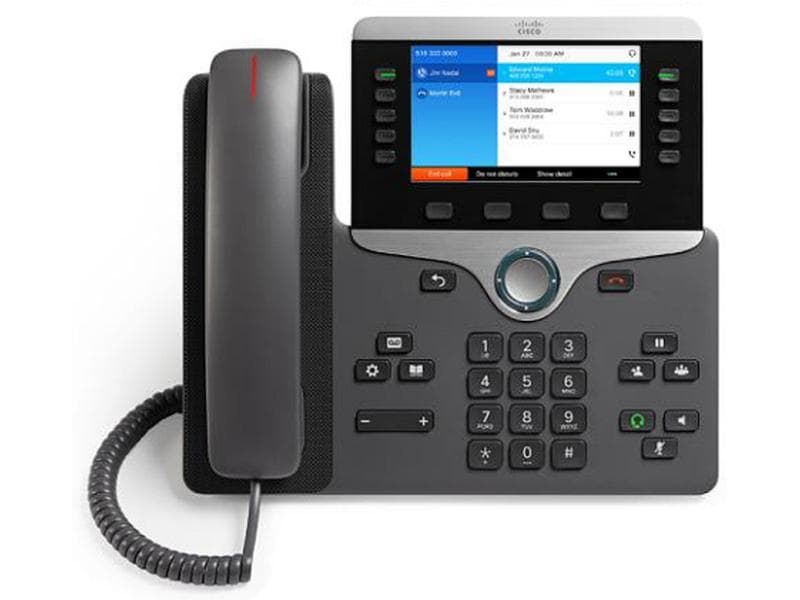 Cisco Tischtelefon 8841 Schwarz VoIP-Tischtelefon, Schwarz