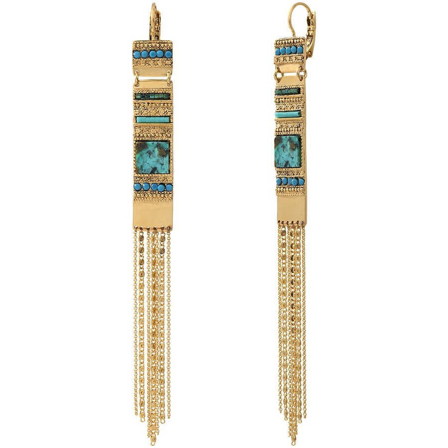 Boucles d'oreilles Mei - Métal doré à l’or jaune, rubis & perles de culture