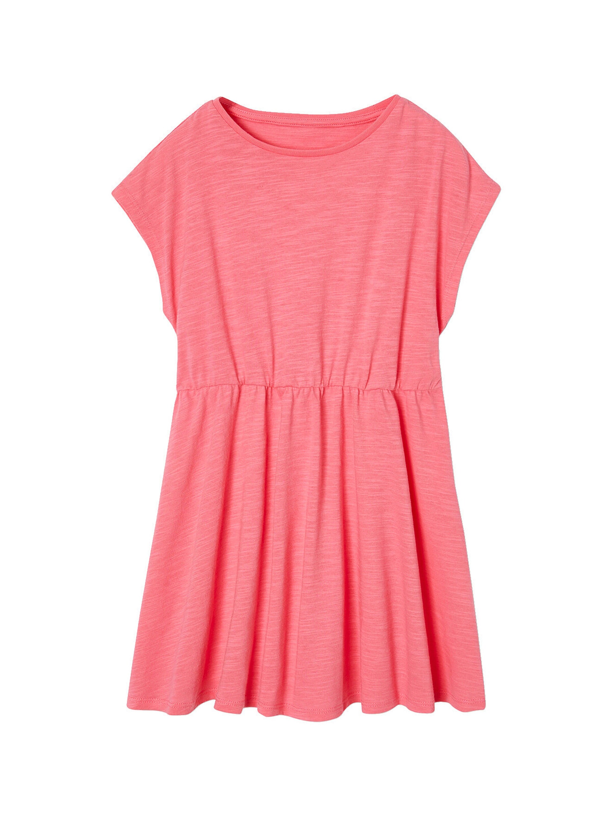 Vertbaudet Mädchen-Set: Geblümte Jacke mit Steppnähten & Kleid rosa