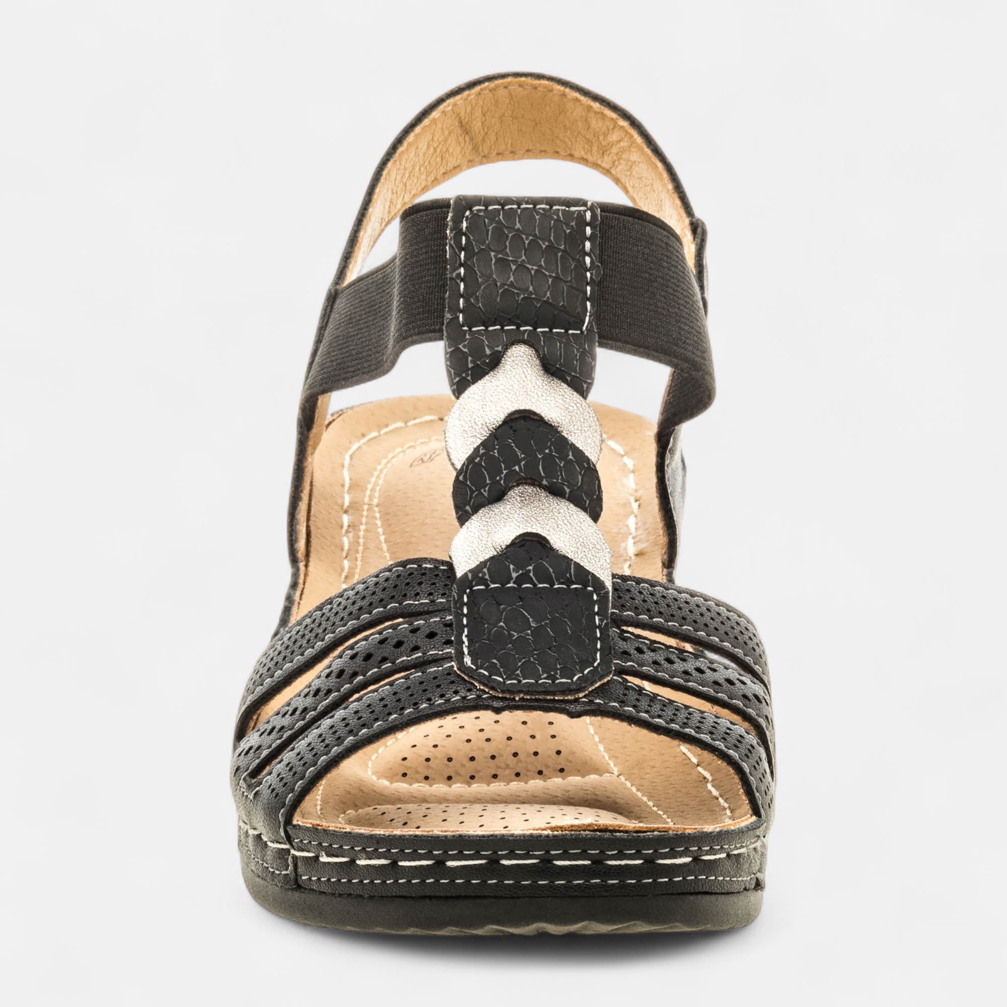 Nu-pieds confort Femme noir